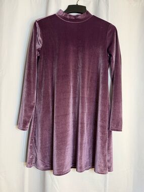 Forever 21 Velvet Mini Dress in Plum